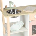 Kuchnia dla dzieci drewniana MDF MODERN CLASSIC akcesoria 81cm różowa