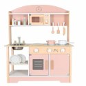 Kuchnia dla dzieci drewniana MDF MODERN CLASSIC akcesoria 81cm różowa