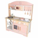 Kuchnia dla dzieci drewniana MDF MODERN CLASSIC akcesoria 81cm różowa