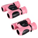Lornetka dla dzieci do obserwacji ptaków nieba 8x 21mm HD pokrowiec różowa