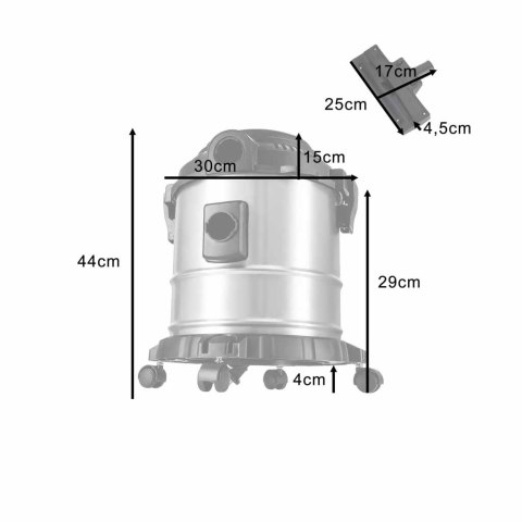 Odkurzacz warsztatowy sucho mokro dmuchawa 20L 22000Pa 2000W