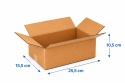 Karton klapowy pudło wysyłkowe 255x155x105mm (wymiar zewn.) Fala B 480g/m2