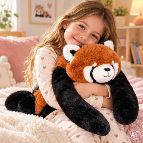 Maskotka pluszak obciążeniowy przytulanka 1,5 kg panda czerwona