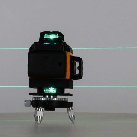 Poziomica laserowa 360° 4D laser krzyżowy 16 linii statyw uchwyt zestaw