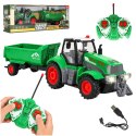 Traktor zdalnie sterowany ciągnik z przyczepą wywrotką 1:24 światła USB