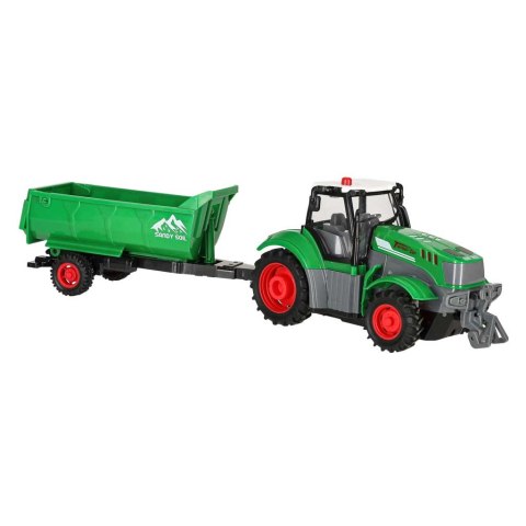 Traktor zdalnie sterowany ciągnik z przyczepą wywrotką 1:24 światła USB