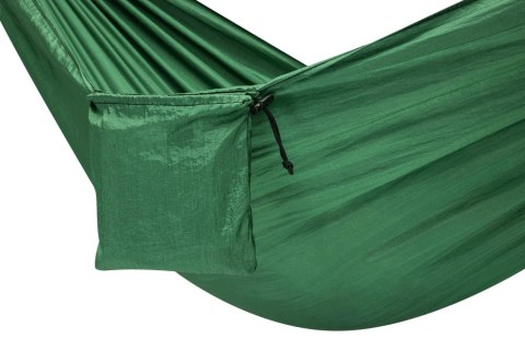 Hamak biwakowy turystyczny podróżny przenośny na biwak 260cm 120kg + pokrowiec zielony